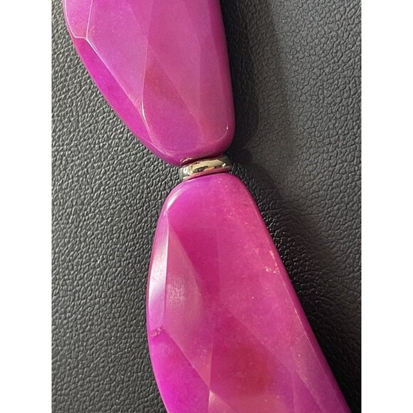 RLM STUDIO 925 SILVER WITH JADEITE PURPLE STONES Dyed? CHOKER STATEMENT NECKLACE - Picture 2 of 16